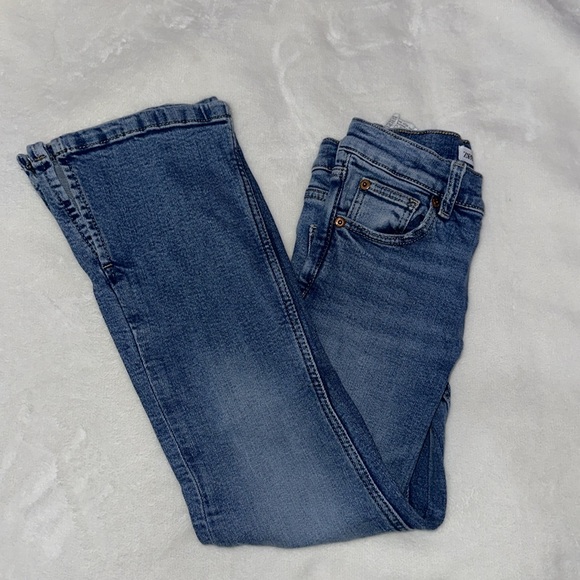 ZARA flare denim jeans  size 8 jeans with adjustable waist. - Picture 4 of 8